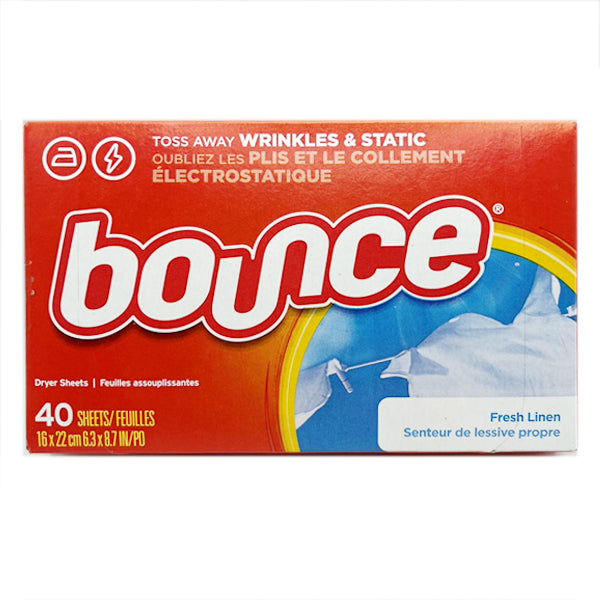 Bounce Fabric Softener Dryer Sheets Fresh Linen 40Sheets