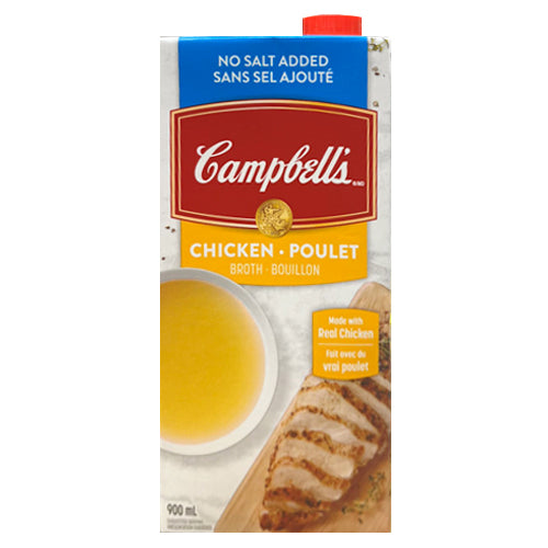 Campbell's Ready To Use No Salt Added Chicken Broth 900ml