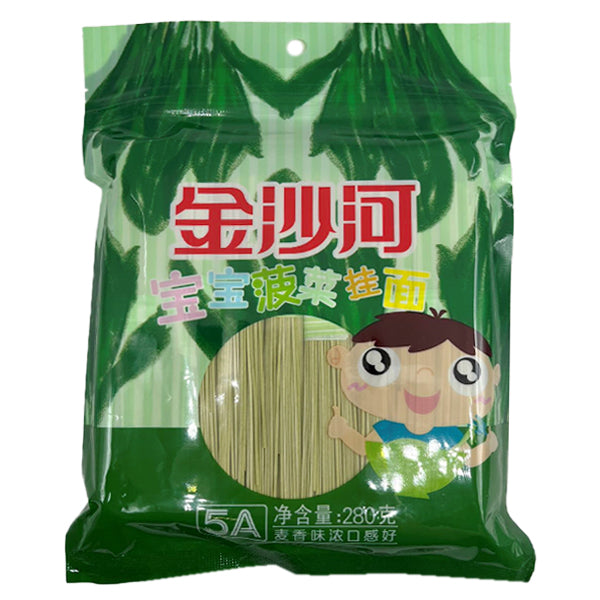 Jinshahe Baby Noodle-Spinach Dried Noodle 280g