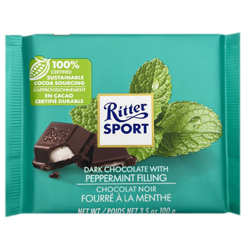 Ritter Sport Dark Chocolate with Peppermint Filling 100g