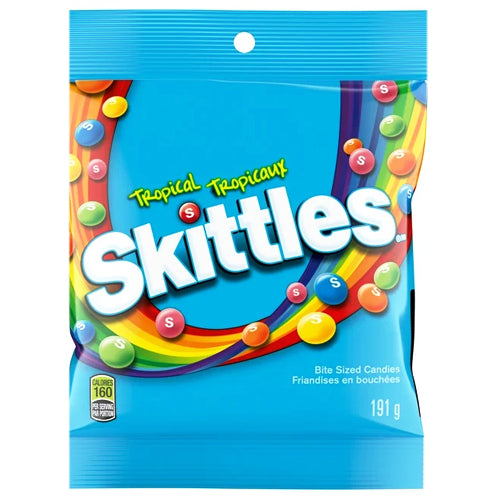 Skittles Tropical Chewy Candy Bag 191g
