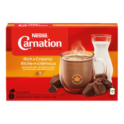 CARNATION Rich and Creamy Hot Chocolate Mix 10 x 25g