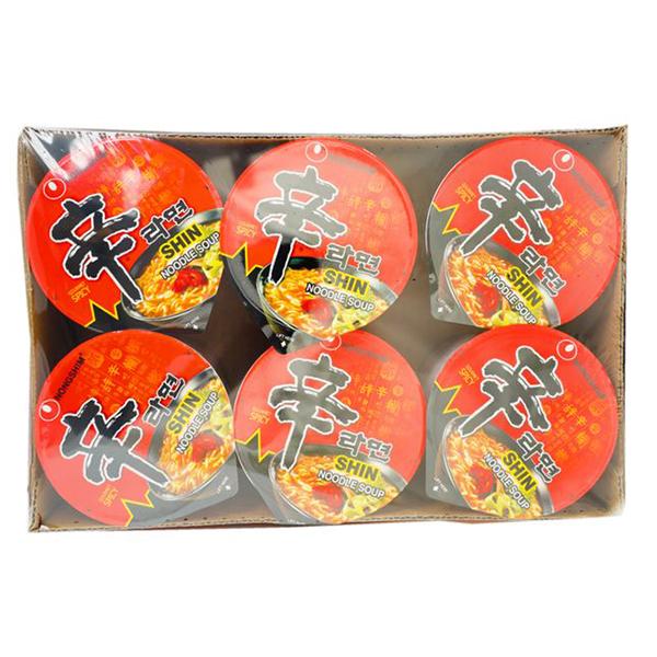 NongShim Cup Noodle Hot &Spicy 6x75g