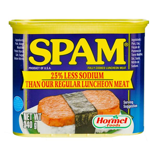 Spam Cooked Luncheon Meat-25% Less Sodium 340g
