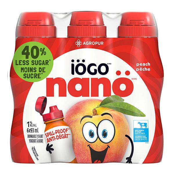 Iogo Nano Drinkable Yogurt-Peach 6x93ml