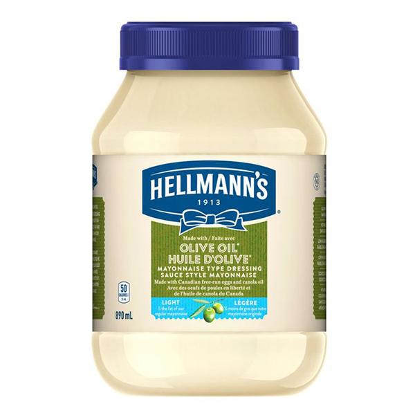 Hellmann's Light Olive Oil Mayonnaise 890ml