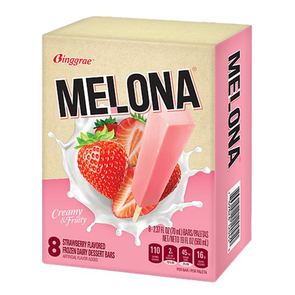 Binggrae Melona Ice Bar-Strawberry 8*70ml