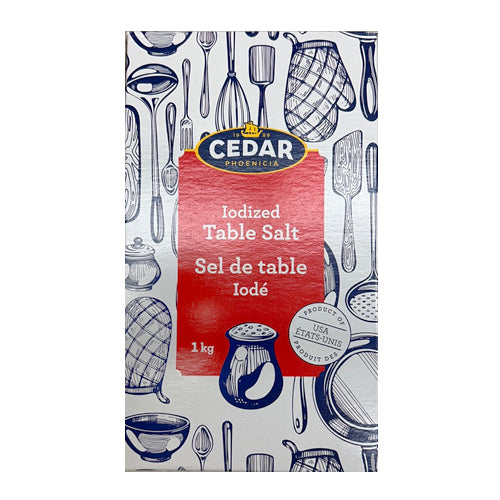 Cedar Iodized Table Salt 1KG