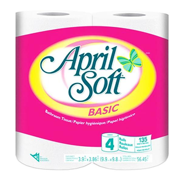 April Soft Basic Bathroom Tissues  4 rolls