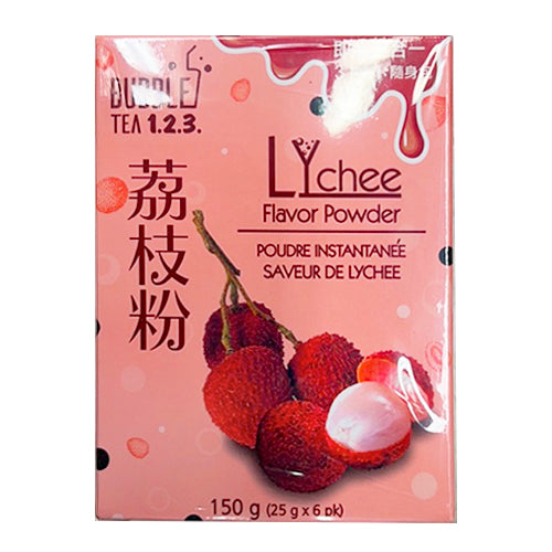 BUBBLE TEA 1.2.3 Lychee Flavor Powder 150g