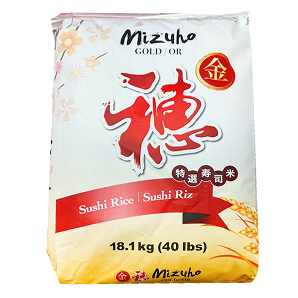 Mizuho Sushi Rice 40LB(Limited: 1 Bag Per Order )