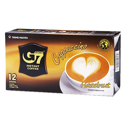 G7 Instant Coffee Cappuccino Hazelnut 12 Packets