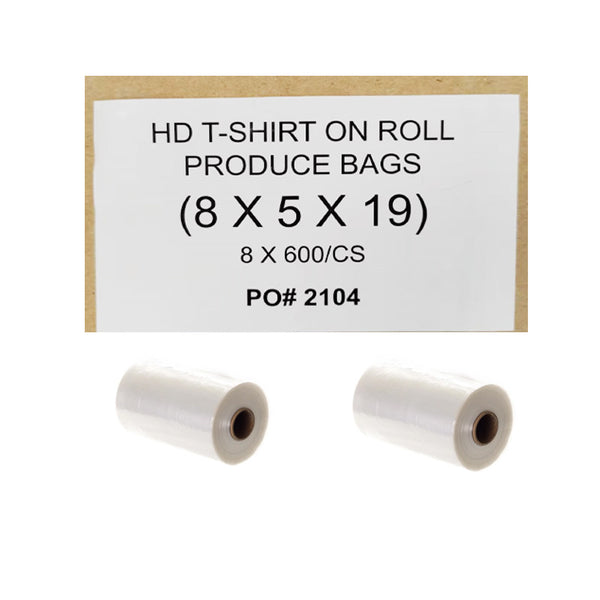 HD T-Shirt On Roll Produce Bags 8 X 600 (Box )
