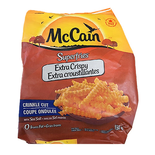 McCain Extra Crispy Crinkle Cut Frozen Fries 650g