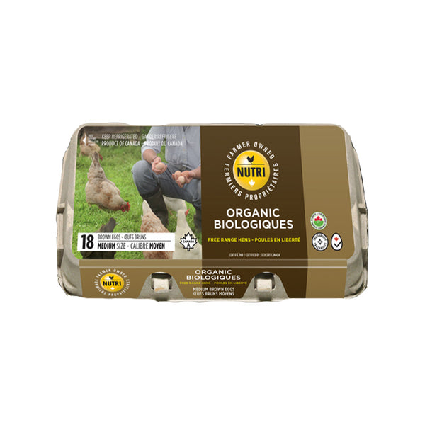 Nutri Organic Free Range Hens Brown Eggs 18Pcs