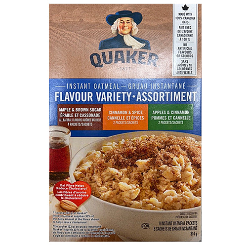 Quaker Instant Oatmeal 3 Flavour Variety Pack 314g