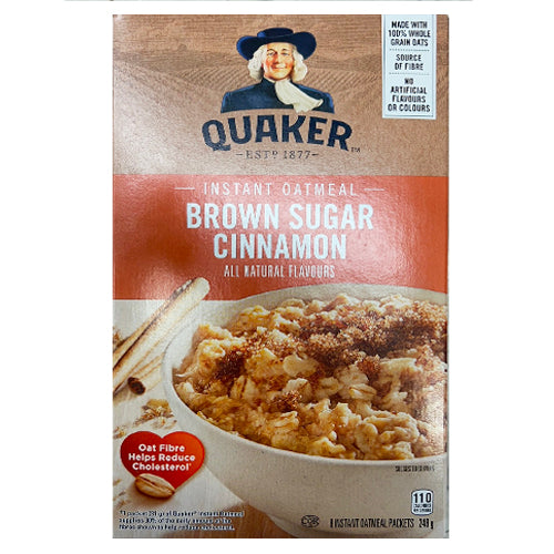 Quaker Oatmeal Brown Sugar Cinnamon Instant Oatmeal 248g